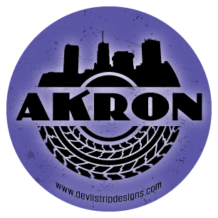 Akron Tire Sticker