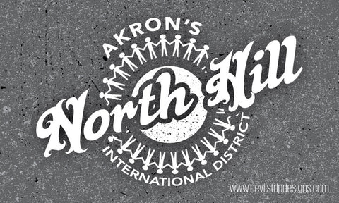 Akron's North Hill Sticker